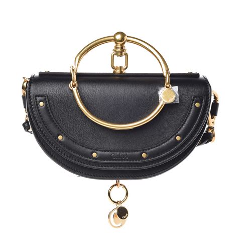 chloe nile minaudiere vestiaire collective|Bracelet nile leather mini bag Chloé Black in Leather .